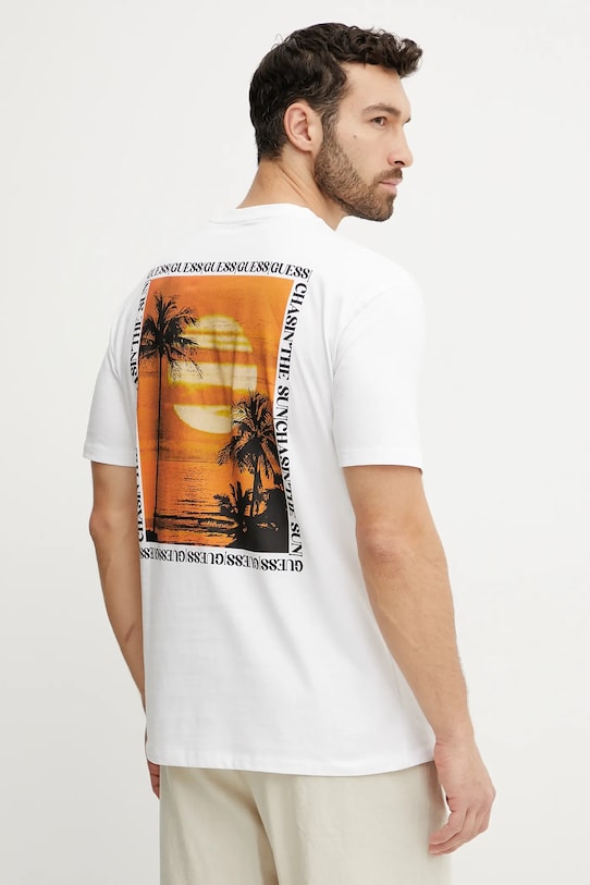 Guess pamut póló pamut fehér F5GI10.I3Z14