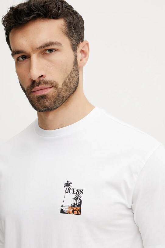 Ruházat Guess pamut póló F5GI10.I3Z14 fehér