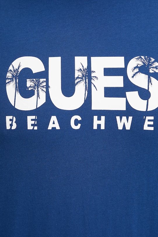 Guess tricou din bumbac albastru F5GI11.I3Z14