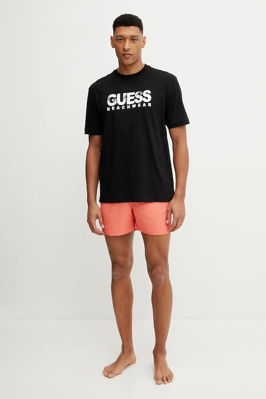 Guess tricou din bumbac F5GI11.I3Z14 negru SS25