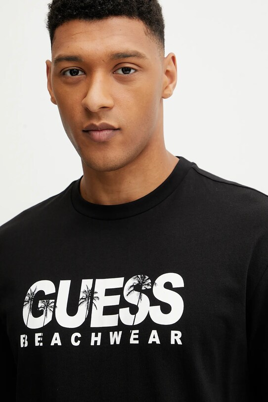 Guess t-shirt bawełniany czarny F5GI11.I3Z14