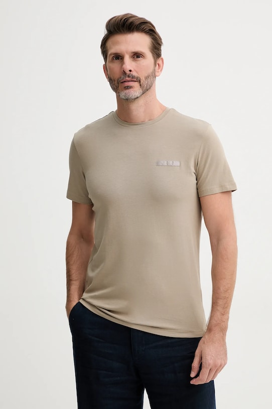 Guess t-shirt elasztánnal bézs U5GM30.KCPZ1