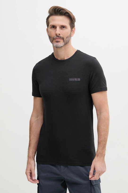 Guess t-shirt elasztánnal fekete U5GM30.KCPZ1