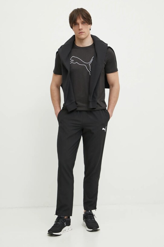 Футболка для тренинга Puma Tad Essential Heather 525907 чёрный SS25