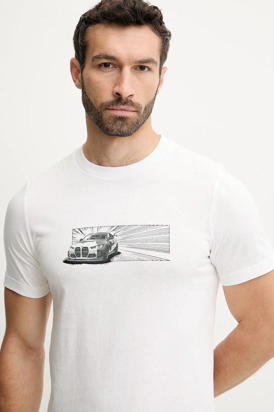 Puma t-shirt bawełniany BMW MMS CAR biały 630624