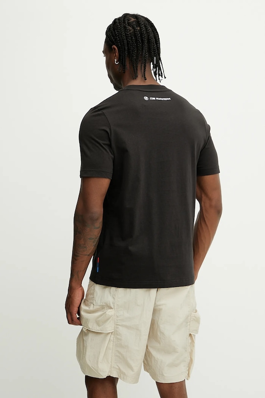 Odzież Puma t-shirt bawełniany BMW MMS CAR 630624 czarny