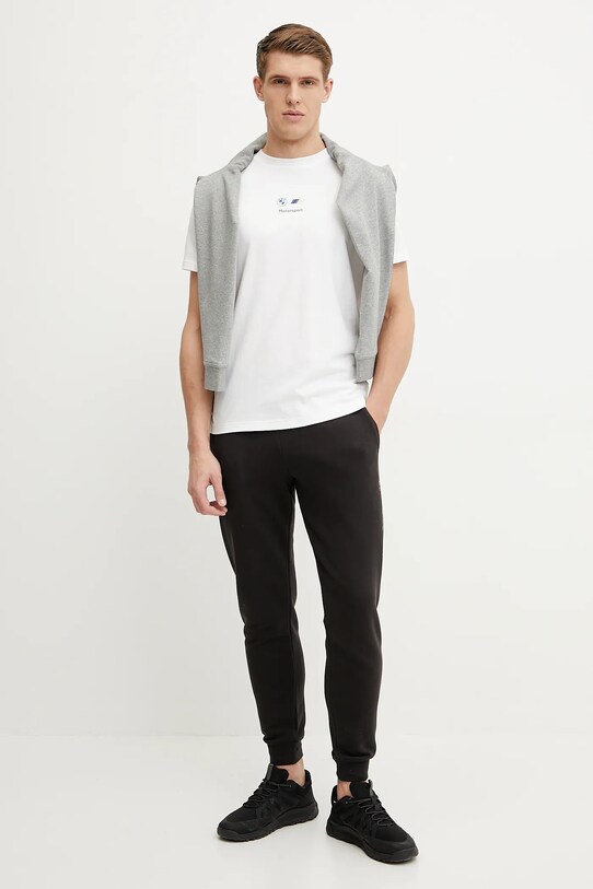 Puma tricou din bumbac BMW MMS CAR 630735 alb SS25