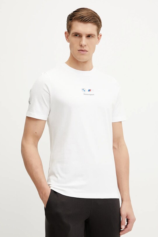 Îmbrăcăminte Puma tricou din bumbac BMW MMS CAR 630735 alb