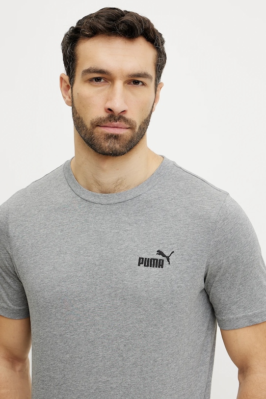 Bavlněné tričko Puma šedá 682534