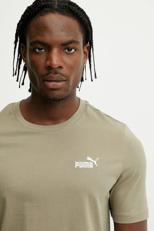 Pamučna majica Puma zelena 682535