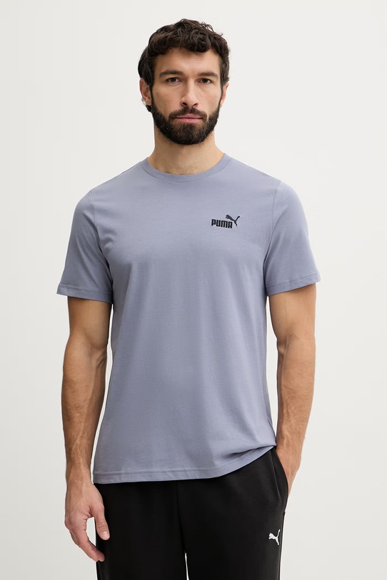 Βαμβακερό μπλουζάκι Puma μωβ 682535