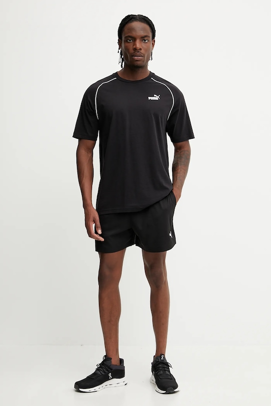 Puma t-shirt bawełniany 684616 czarny SS25