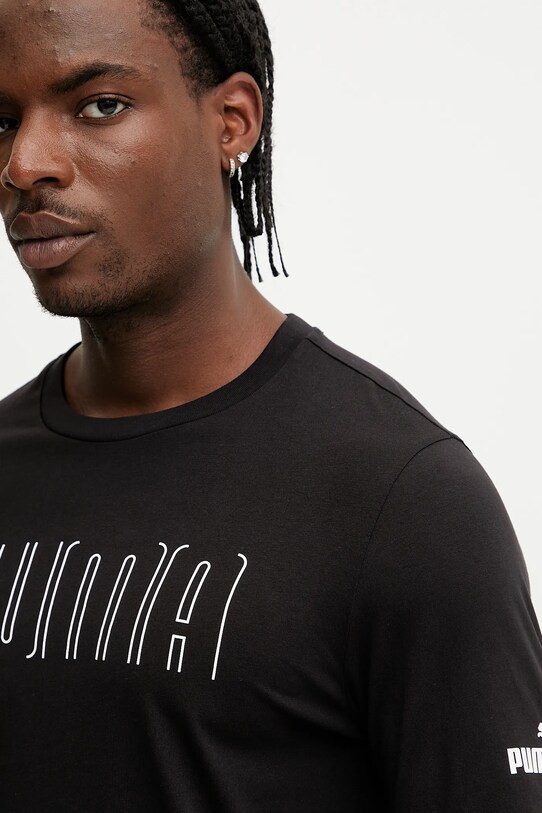 Bavlněné tričko Puma černá 684617