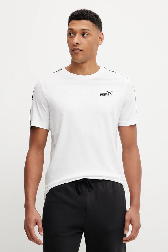 Bavlněné tričko Puma nášivka bílá 684674