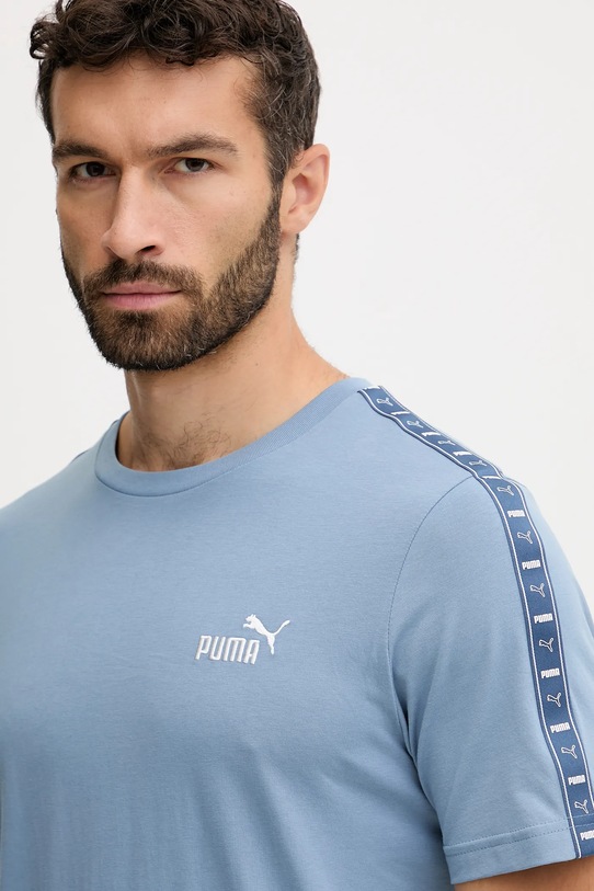 Puma t-shirt bawełniany niebieski 684674