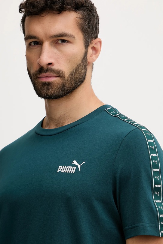 Puma t-shirt bawełniany zielony 684674