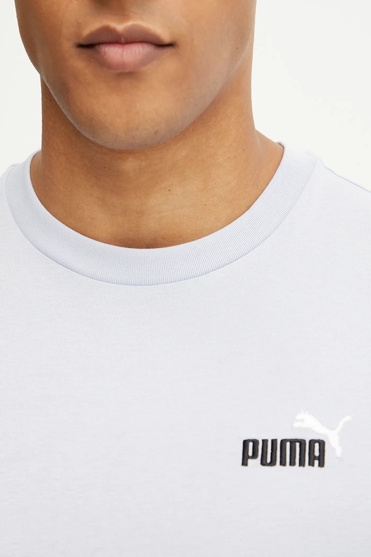 Βαμβακερό μπλουζάκι Puma μπλε 684717