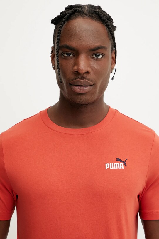 Oblečenie Bavlnené tričko Puma 684717 červená