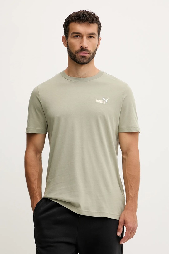 Puma t-shirt bawełniany zielony 684717