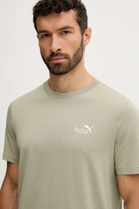 Puma t-shirt bawełniany zielony 684717