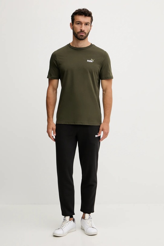 Puma t-shirt bawełniany 684717 zielony AW25