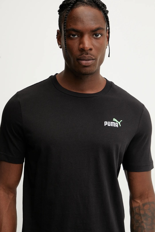 Ρούχα Βαμβακερό μπλουζάκι Puma 684717 μαύρο