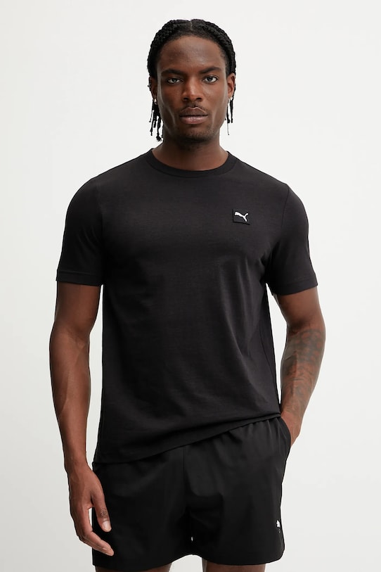 Puma pamut póló ESS ELEVATED pamut fekete 684726
