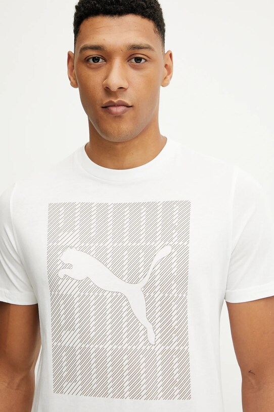 Bavlněné tričko Puma bílá 684825