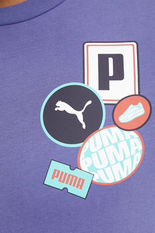 Puma pamut póló GRAPHICS Icon 684829 lila