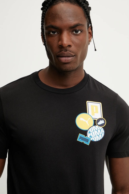 Îmbrăcăminte Puma tricou din bumbac GRAPHICS Icon 684829 negru