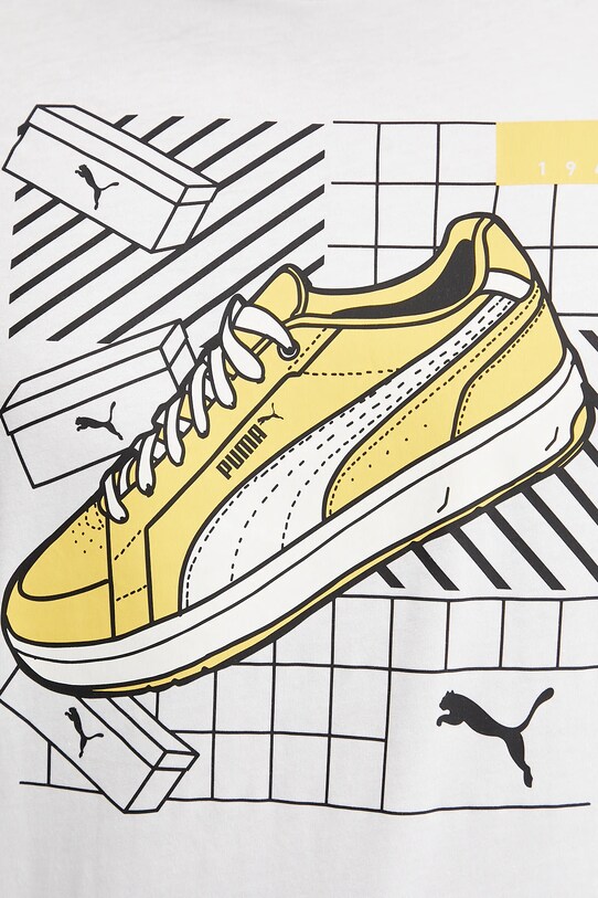 Puma t-shirt in cotone GRAPHICS Sneaker 684830 bianco