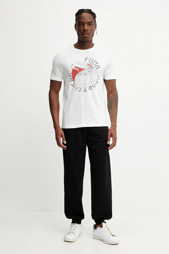 Bavlněné tričko Puma GRAPHICS Execution 684833 bílá SS25