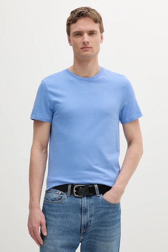 Βαμβακερό lounge t-shirt Calvin Klein Underwear 3-pack κανονικό μωβ LV00NB4051