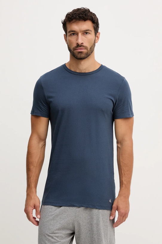 Ρούχα Βαμβακερό lounge t-shirt Calvin Klein Underwear 3-pack LV00NB4051 τιρκουάζ