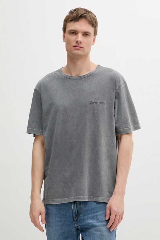 Bavlnené tričko Calvin Klein Underwear relaxed sivá LV00NM2896