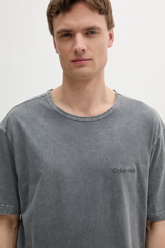 Oblečenie Bavlnené tričko Calvin Klein Underwear LV00NM2896 sivá