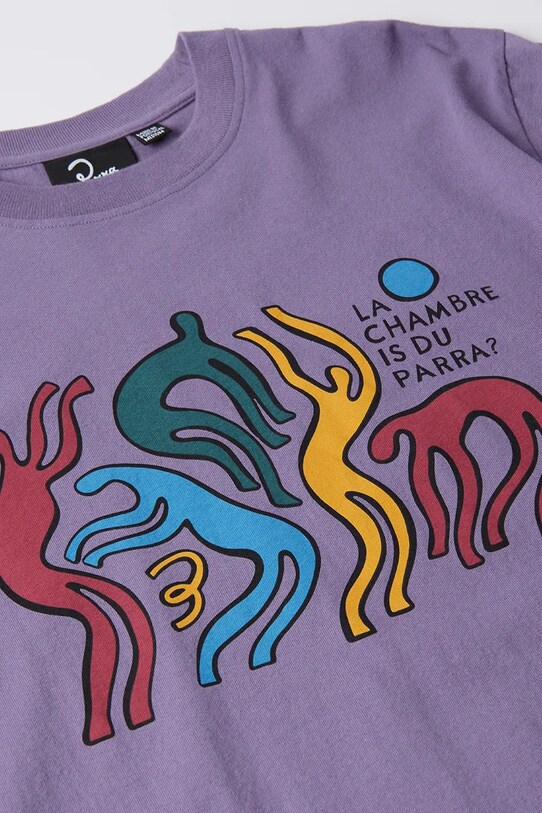 by Parra tricou din bumbac La chambre nuit 53105 violet SS25