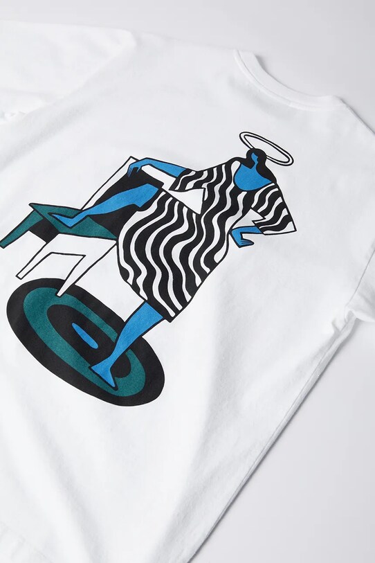 Памучна тениска by Parra No regrets 53100 бял SS25