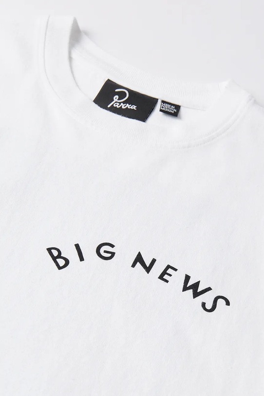 Abbigliamento by Parra t-shirt in cotone Big news 53200 bianco