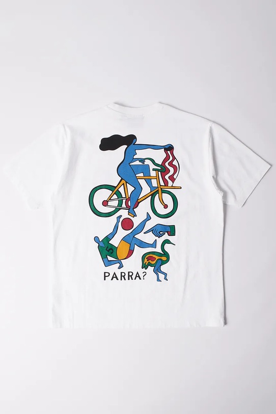 Памучна тениска by Parra Vase delivery надпис бял 53206