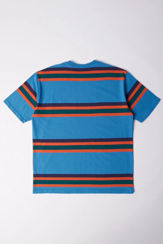 by Parra t-shirt bawełniany Script striped 53210 niebieski SS25
