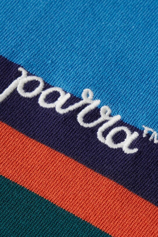 by Parra t-shirt bawełniany Script striped niebieski 53210