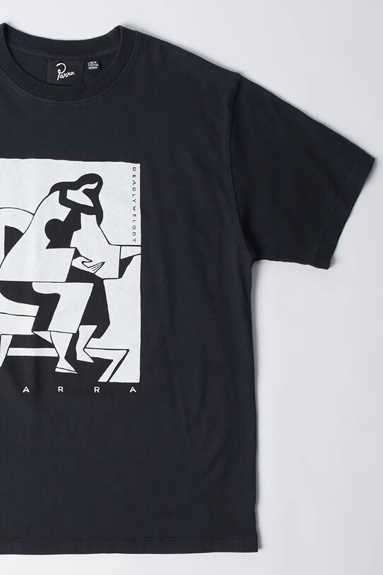 by Parra t-shirt bawełniany The confession 53311 czarny SS25