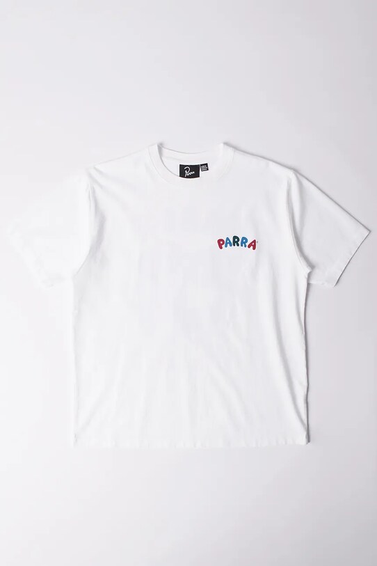 by Parra t-shirt bawełniany This damn chair 53315 biały SS25