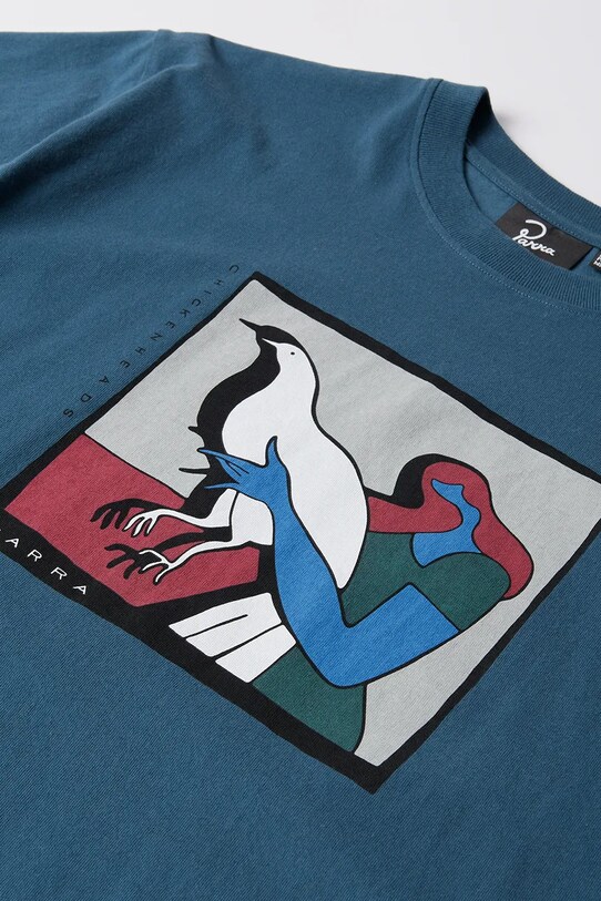 Odzież by Parra t-shirt Look at it 53300. niebieski