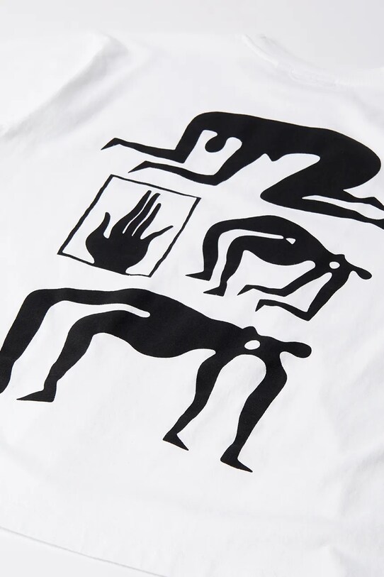 by Parra cotton t-shirt Yoga discounts white 53405.