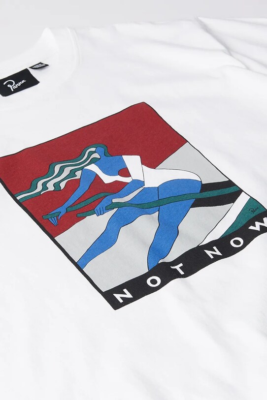 by Parra cotton t-shirt Into nowhere 53410 white SS25
