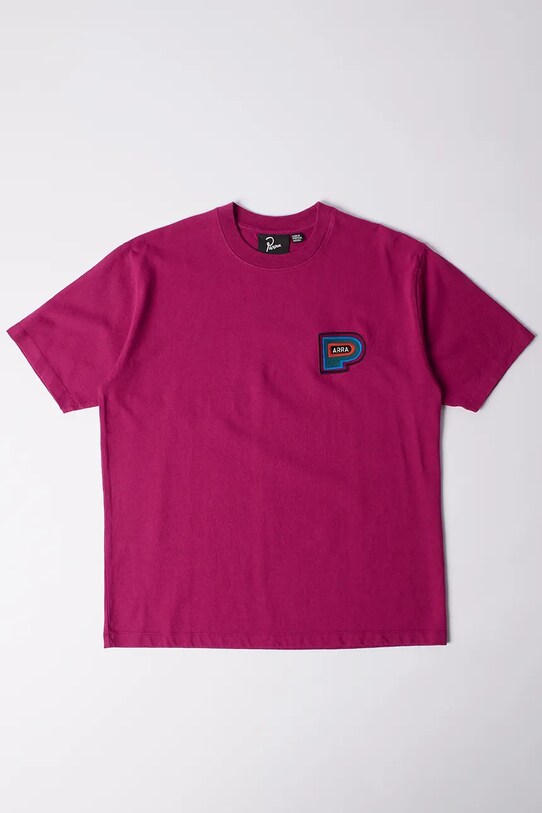 by Parra t-shirt bawełniany Repeat pea okrągły różowy 53415.