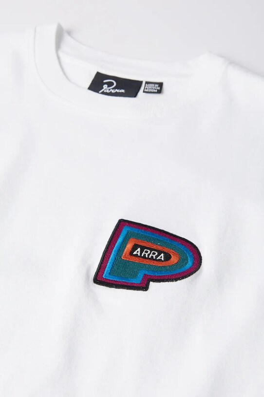 by Parra t-shirt bawełniany Repeat pea 53416. biały SS25