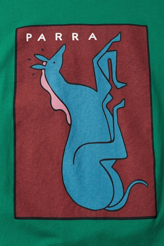 by Parra t-shirt in cotone Vertical horse 53505 verde SS25